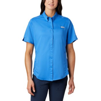 Columbia PFG Tamiami II Short Sleeve, Camisa Azules Para Mujer | 258013-BPF